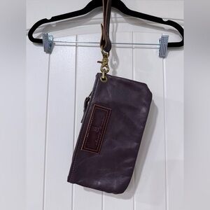 Alexis Drake Deep Purple Leather Clutch.